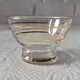 6 vintage 1950s champagne/dessert glasses with gold trim