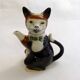 Large zoomorphic cat teapot, in vintage English earthenware.
