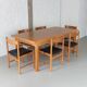 Dining set in natural oak by Meubelatelier Vanda, 1970s