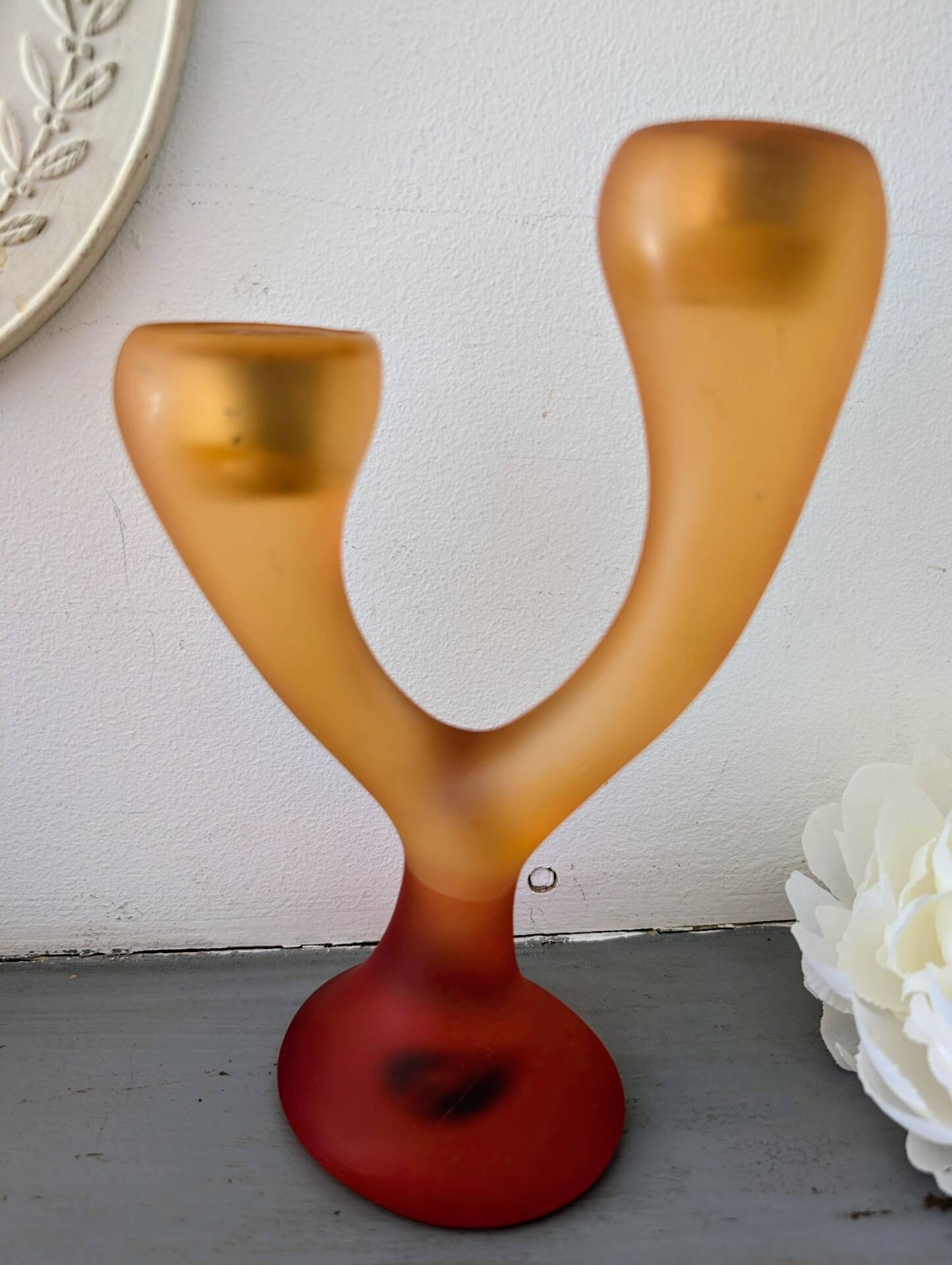 Vintage Candle Holder "Caution Curves" 1980s