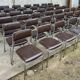 Series of 42 civic chairs year 1970 stackable chrome and skai