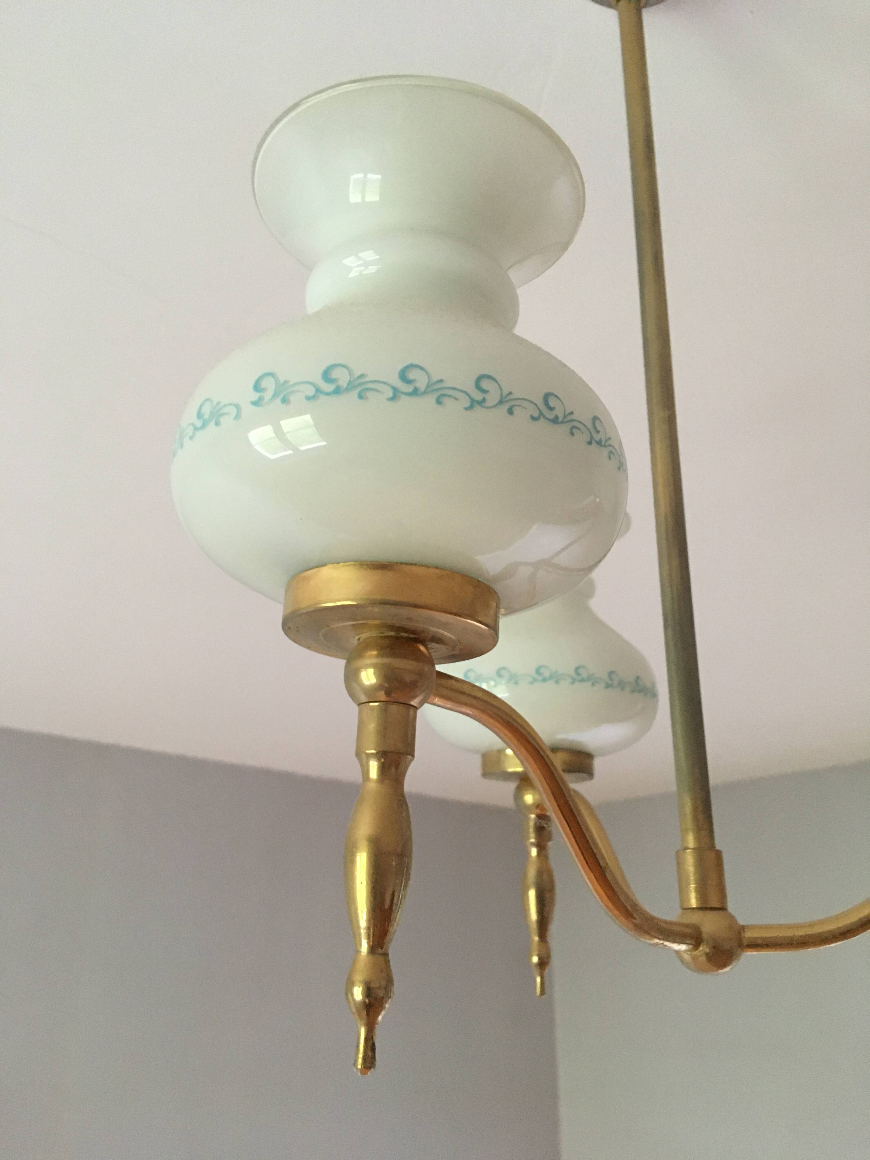 Romantic 3-branch chandelier