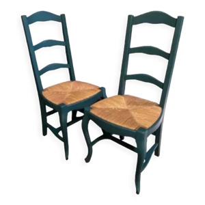 duo de chaises paillées