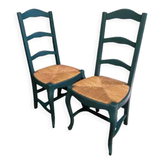 Duo de chaises paillées