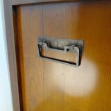 Small vintage Roche Bobois piece of furniture in Asian-style wood.