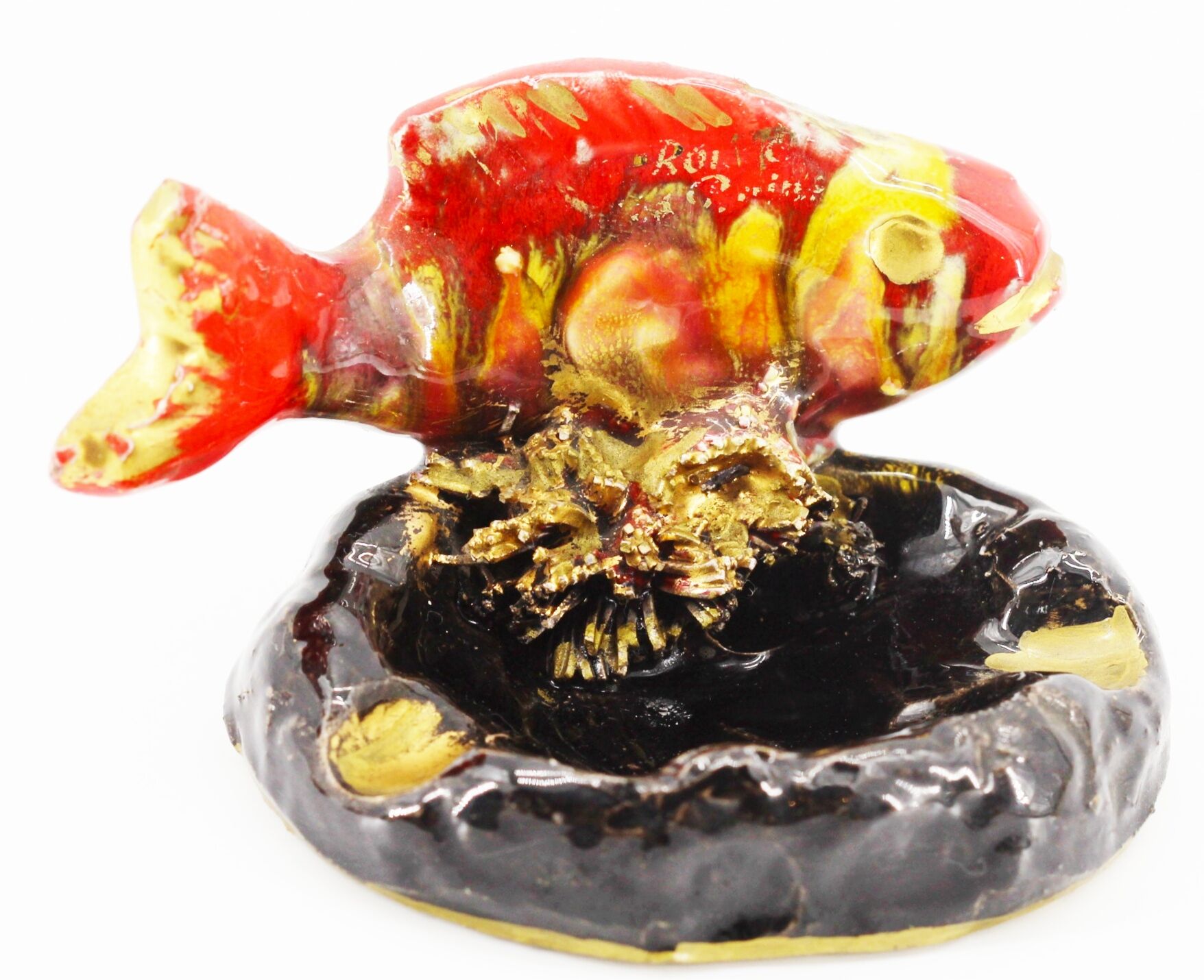 Cendrier en céramique poisson