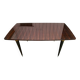 Scandinavian dining table in solid wood and rosewood with a mahogany effect