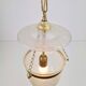 Vintage Brass and Mounted Glass Hundi Lantern Bell Lamp, 1950s