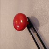Wall-mounted metal coat rack with 5 hooks