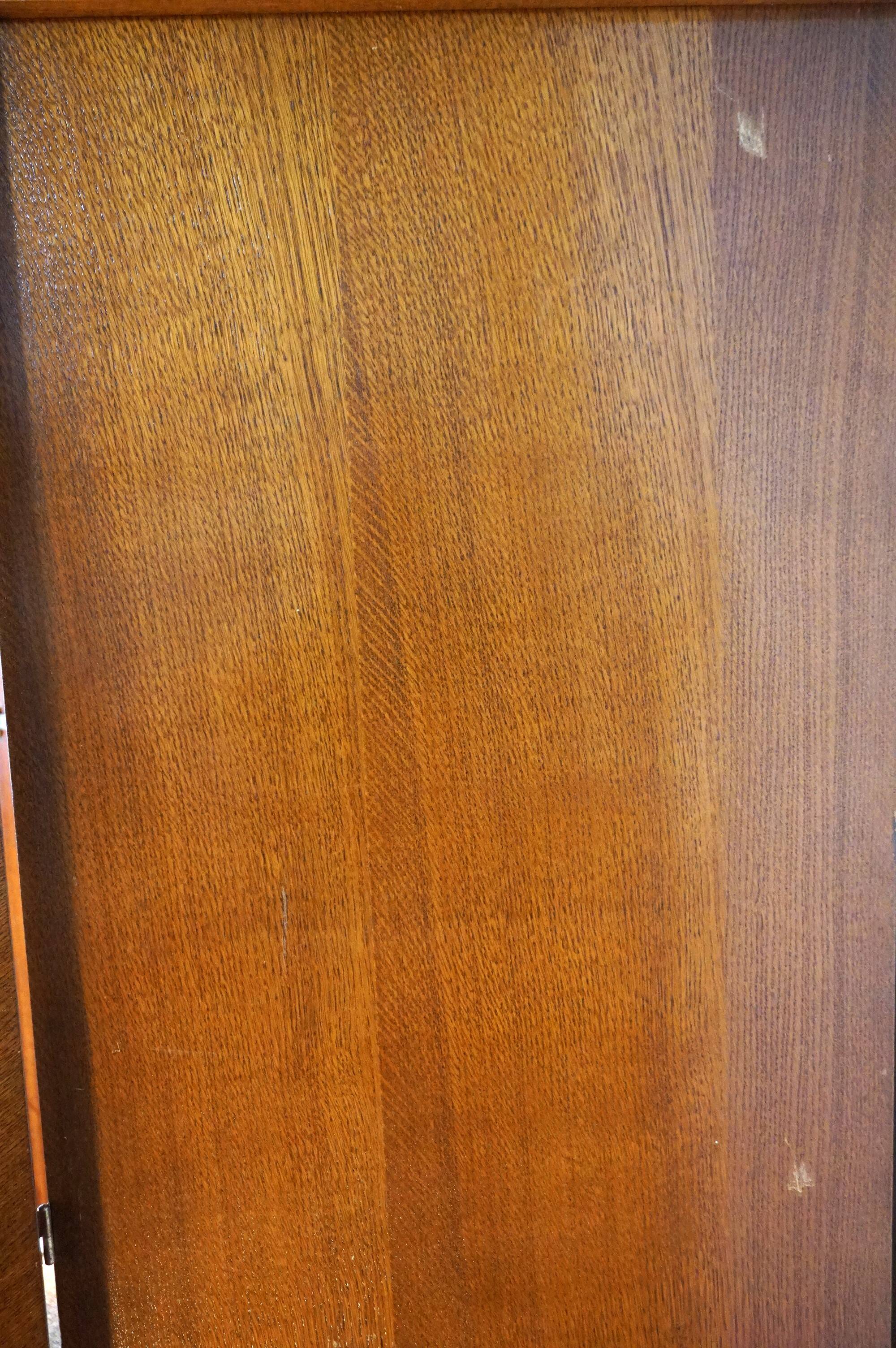 Vintage 2-door wardrobe from the 1950s with compass feet, easy assembly