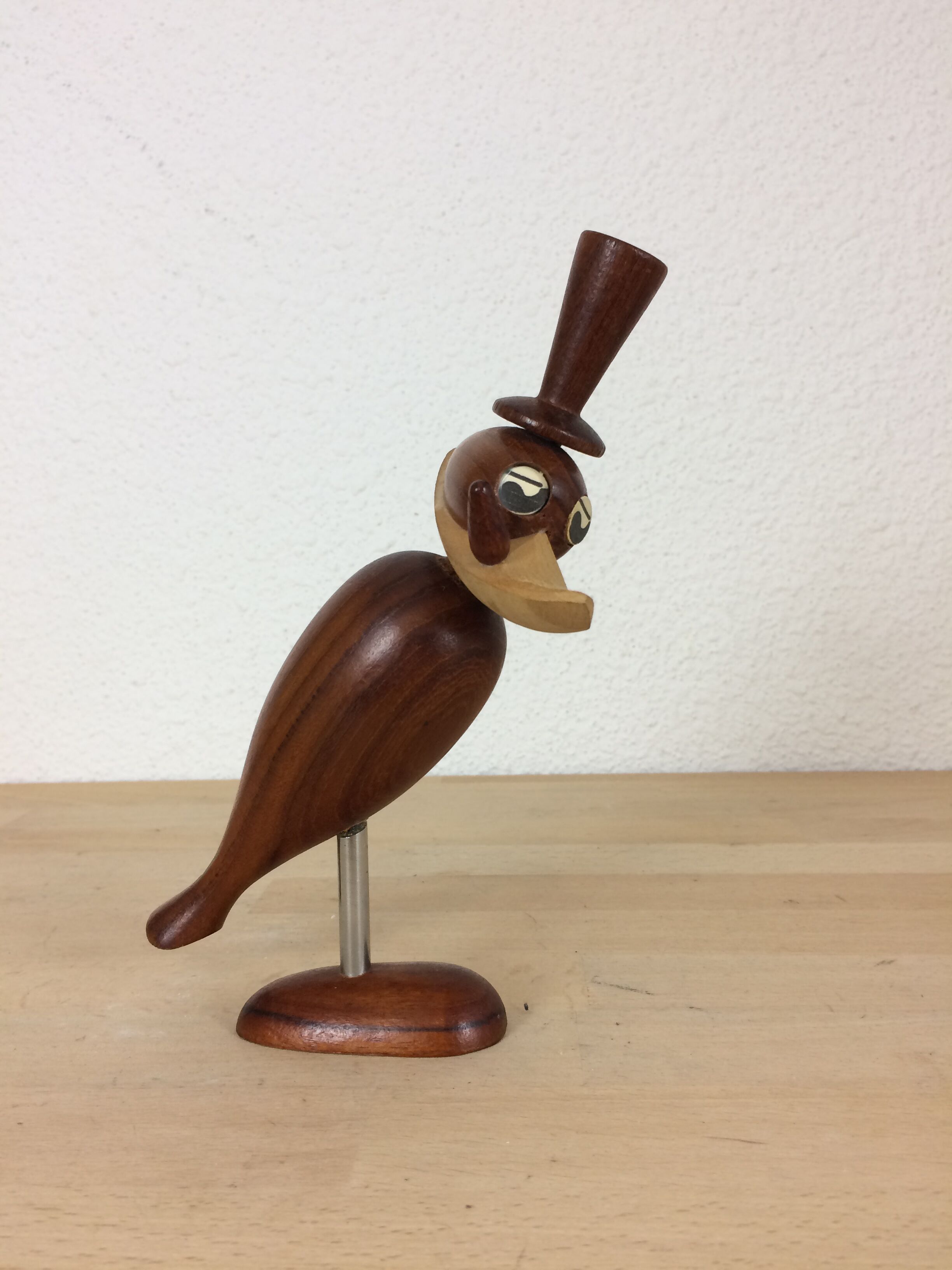 Bottle opener and teak bird cork by Hans Bolling, Scandinavian