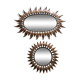Duo of mirrors in metal of the 60s/70s