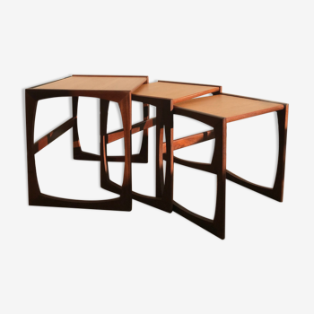 Teak pull-out coffee tables - Edition G Plan
