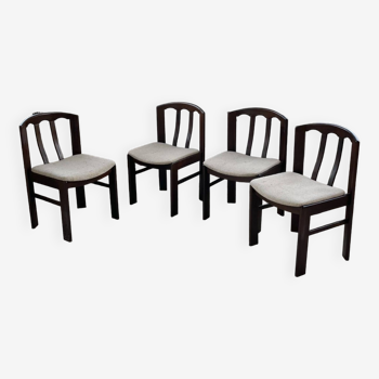 4 chaises scandinaves en acajou