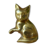 Vintage brass cat figure