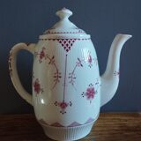 White teapot with rose pattern, Erica model by Franciscan, England