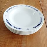 Set of 5 Lustucru deep plates