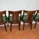 Suite de 4 chaises gondoles en acajou