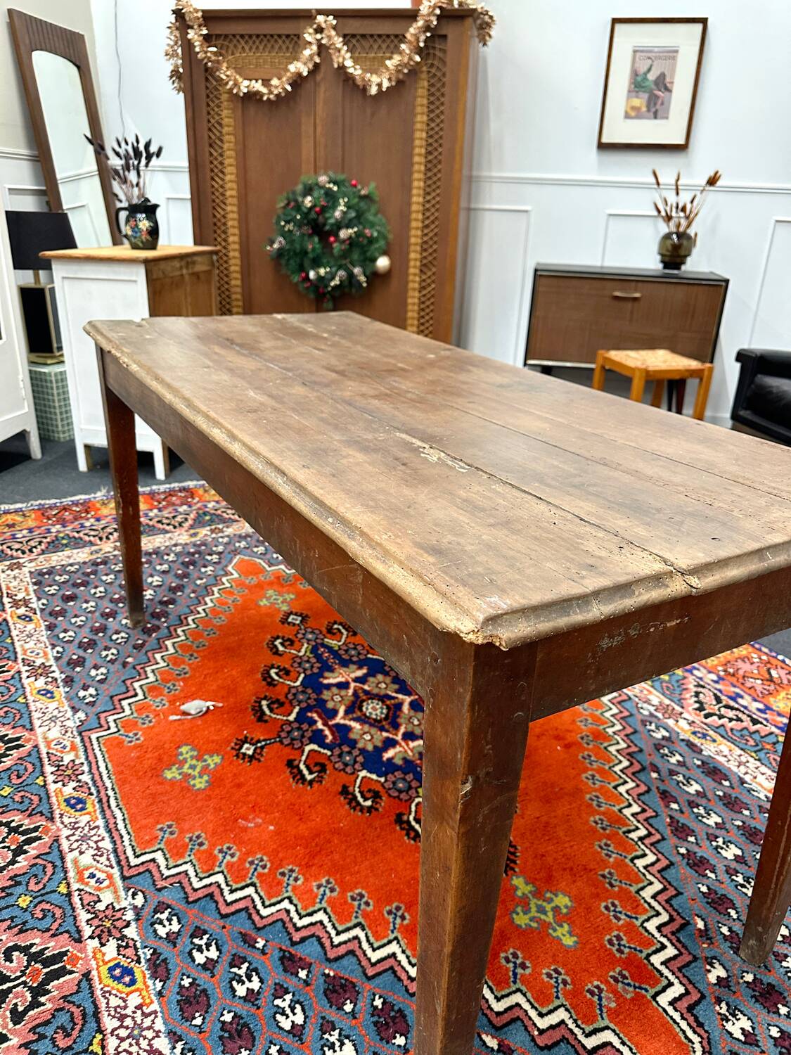 Weathered farm table