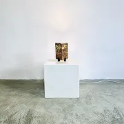 Brutalist Copper Table Lamp By Aimo Tukiainen For Oy Moonlight, Finland, 1970S