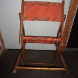 Folding chair wood camping Scandinavian style 1960