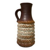 Ceramic vase West Germany rope effect