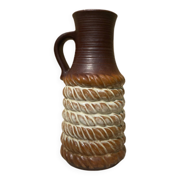 Vase en céramique West Germany effet cordage