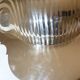 Silver-plated metal shell plate stamped Fleuron