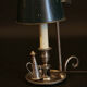 Lampe bouillotte bronze argenté tôle XIXème siècle