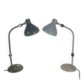 Paire de lampes de bureau vintage Jumo modèle GS1