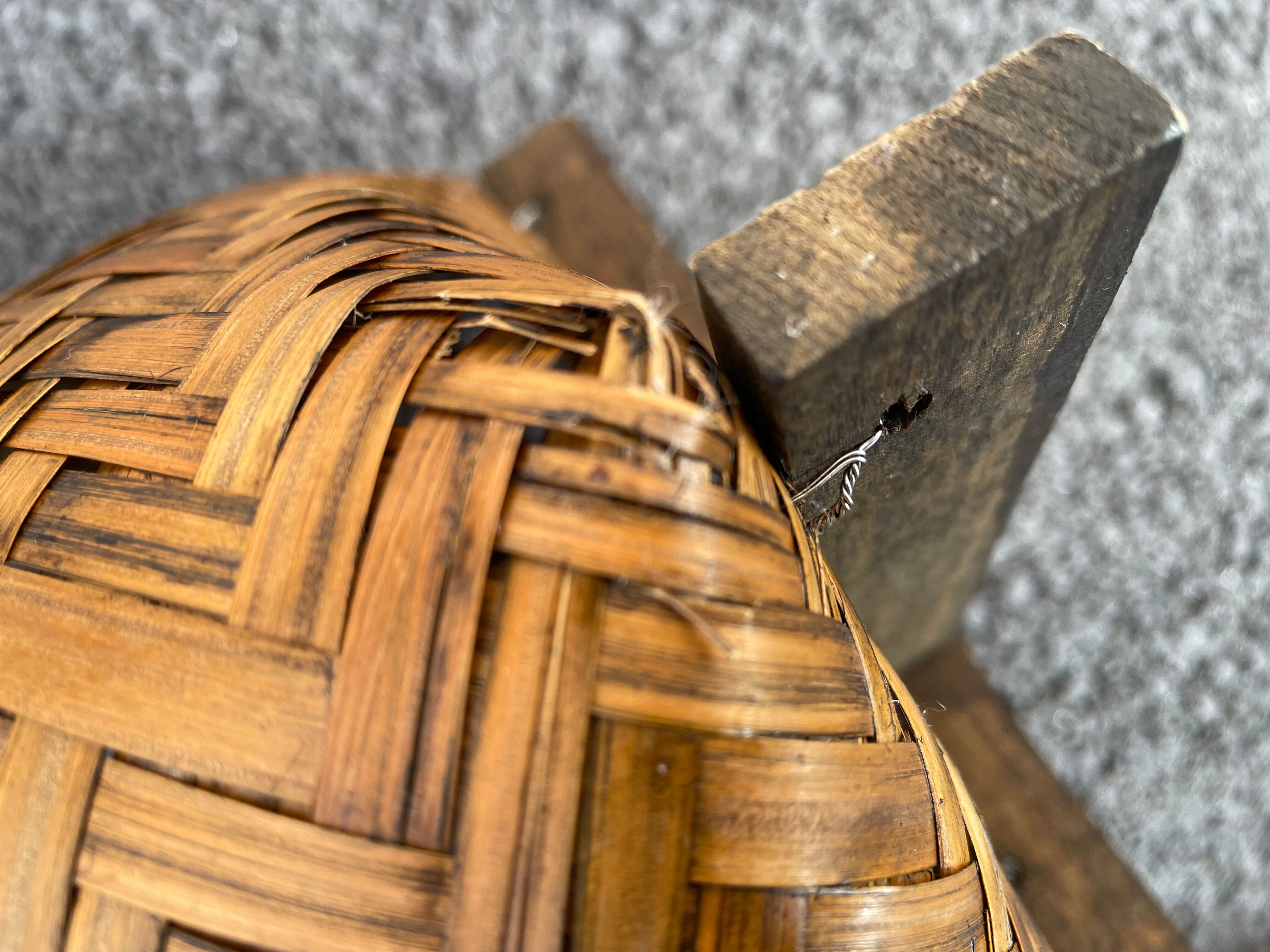 Basket with lided bamboo from Asia
