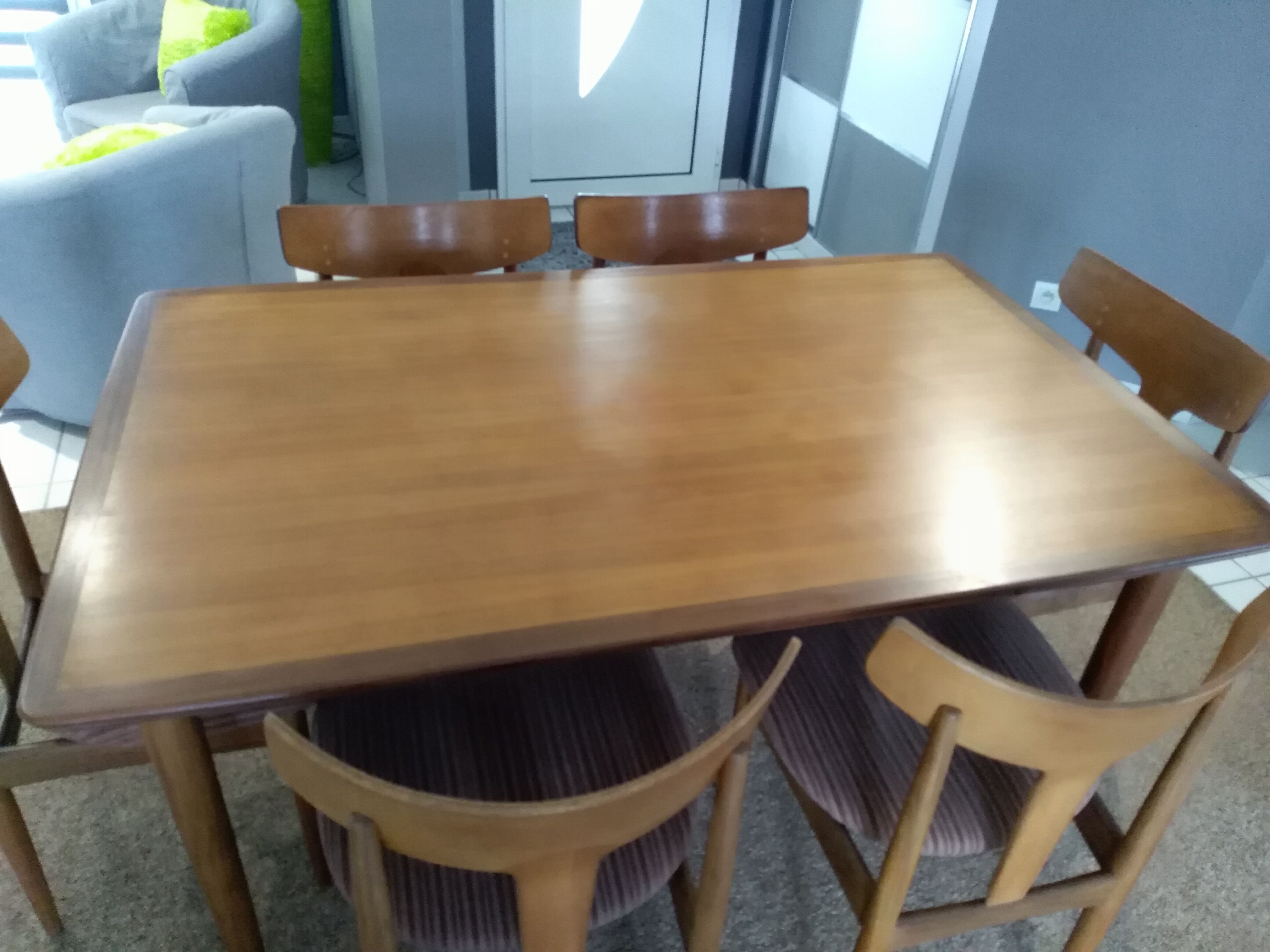 Extendable table in teak Scandinavian SAMCOM 1960