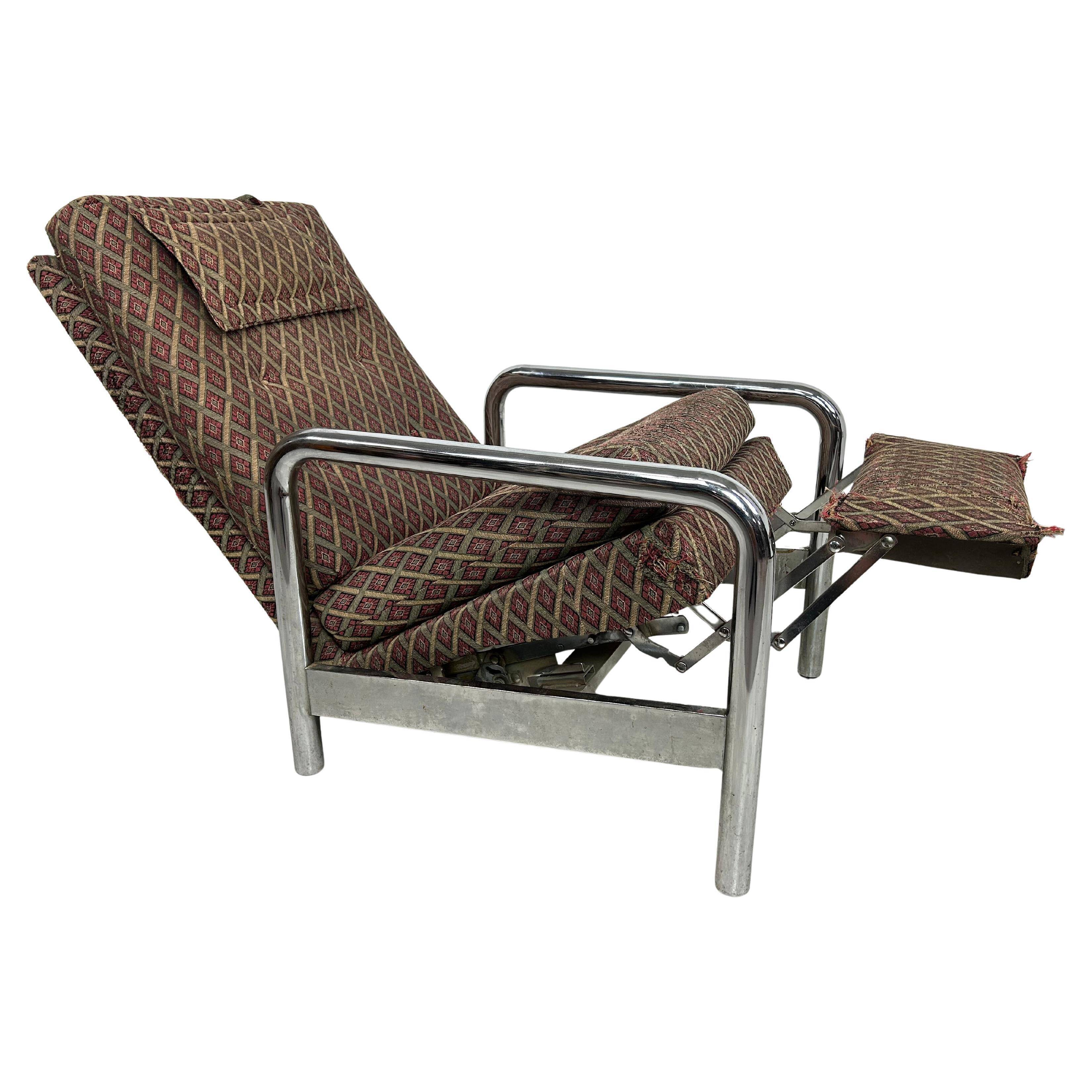 Vintage tubular chrome armchair by Milo Baughman for James Inc./Thayer Coggin.