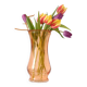 Large glass vase, apricot, French vintage, authentic