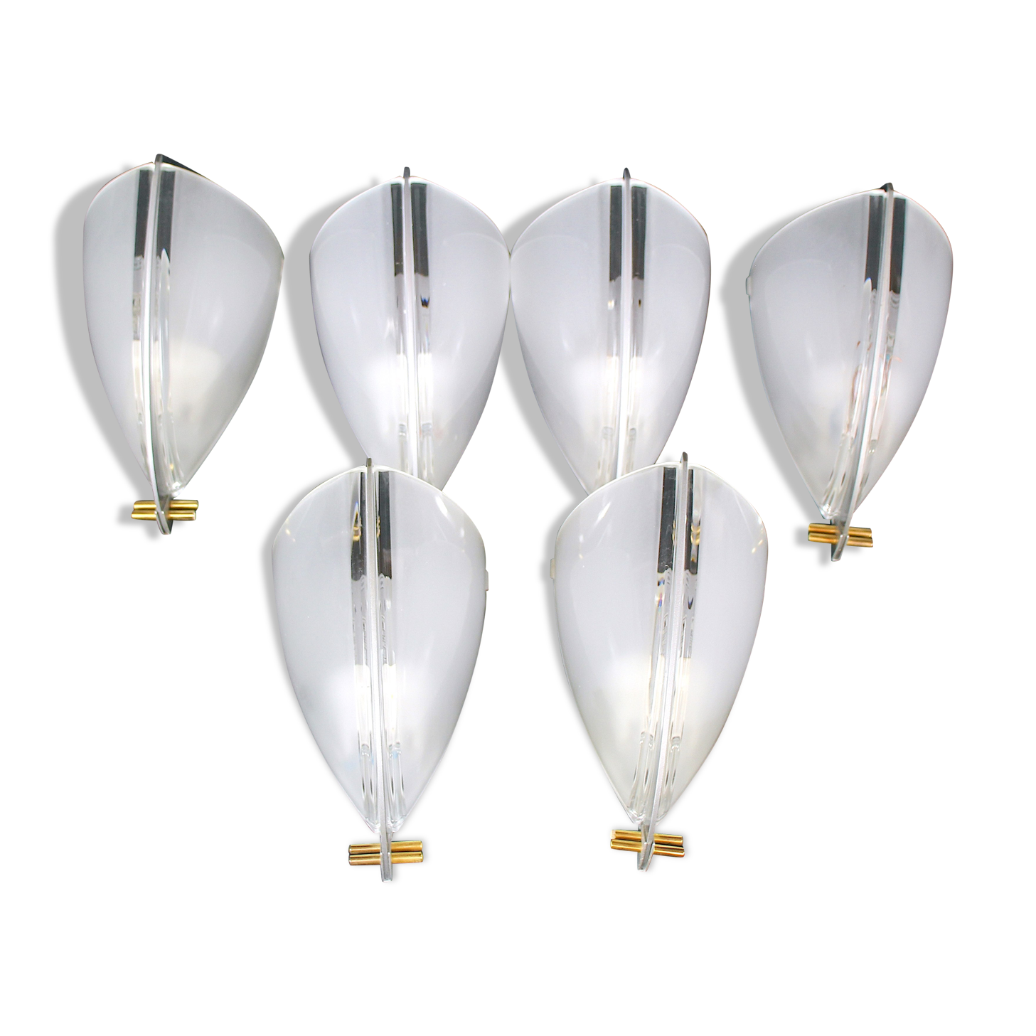 Six VeArt Murano wall lamps by Guismondi for Artemide