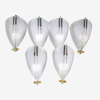 Six appliques Murano VeArt par Guismondi pour Artemide