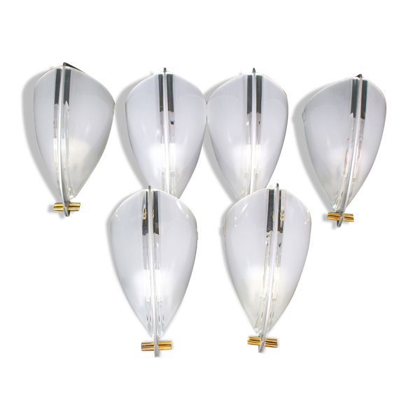 Six appliques Murano VeArt par Guismondi pour Artemide
