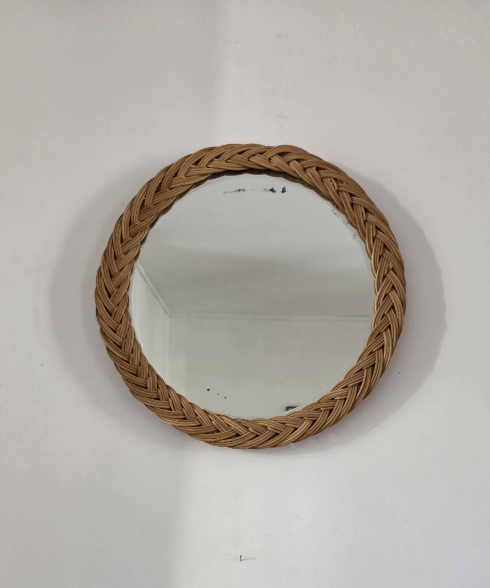 Period rattan mirror
