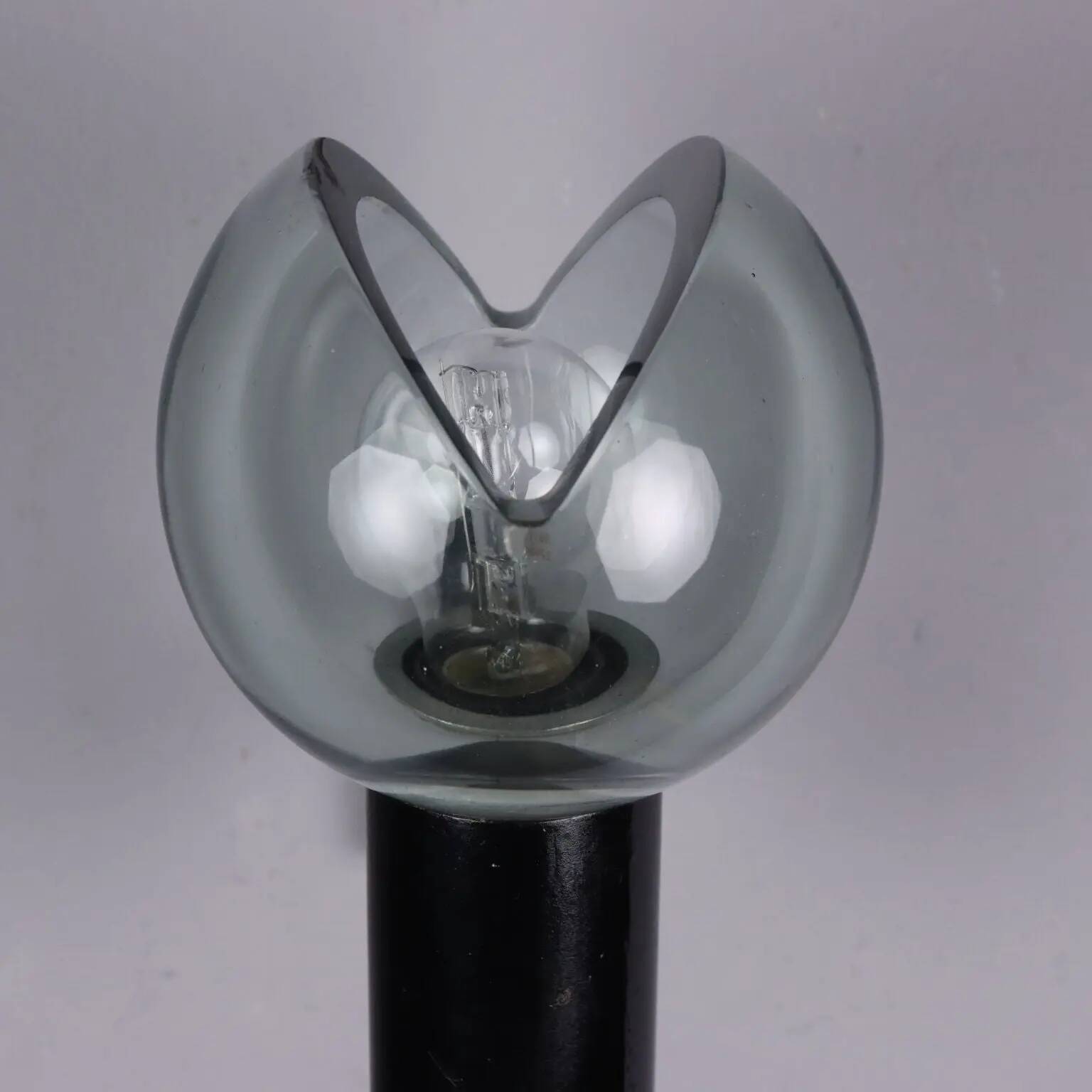 Vintage wall light in glass and aluminium, Italy, 1960s