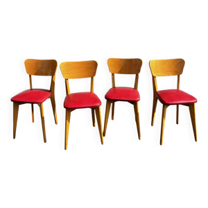 4 chaises bistrot vintage - pieds