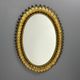 Midcentury bohemian hollywood regency spanish gilt metal sun mirror, 1960s