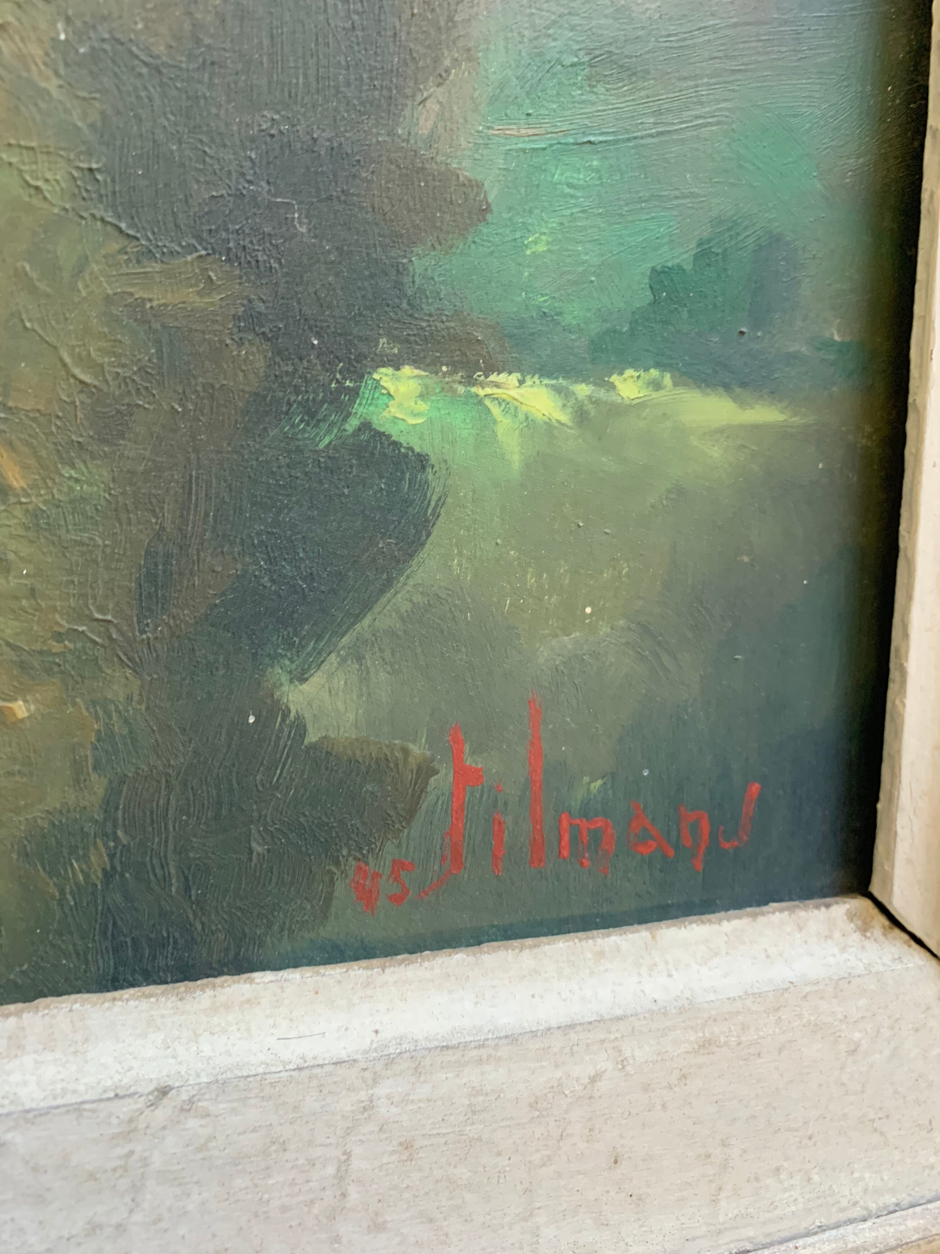 Landscape painting by Émile-Henry Tilmans 1945