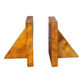 Wooden bookends