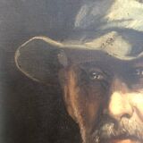 Portrait of an old man, oil on canvas signed