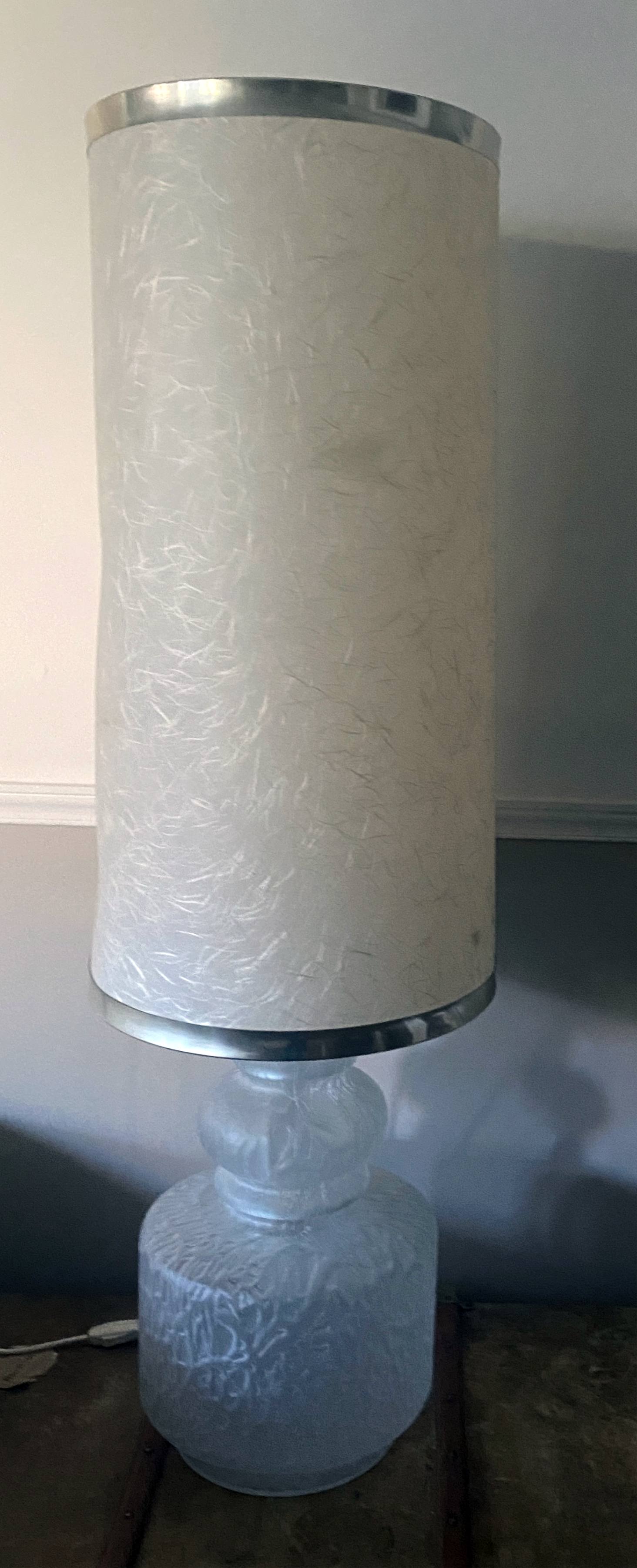 Floor lamp bedroom / living room vintage design 1970 glass