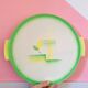 Dish in faience villeroy & boch green and yellow