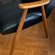 Fauteuil scandinave 1950s skaï noir
