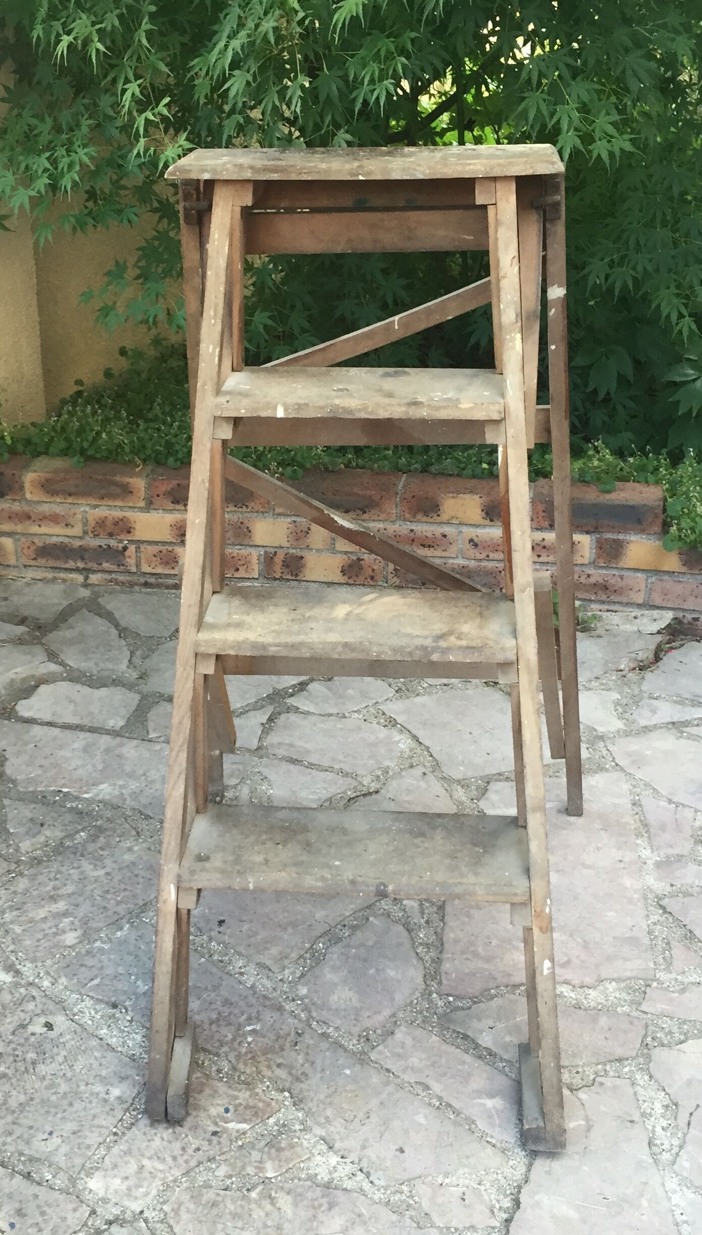 Wooden stepladder