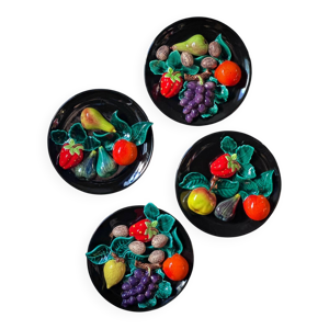 Assiette barbotine Vallauris - albert