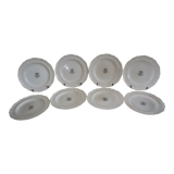 8 Wedgwood plates in English earthenware 19th black monogram